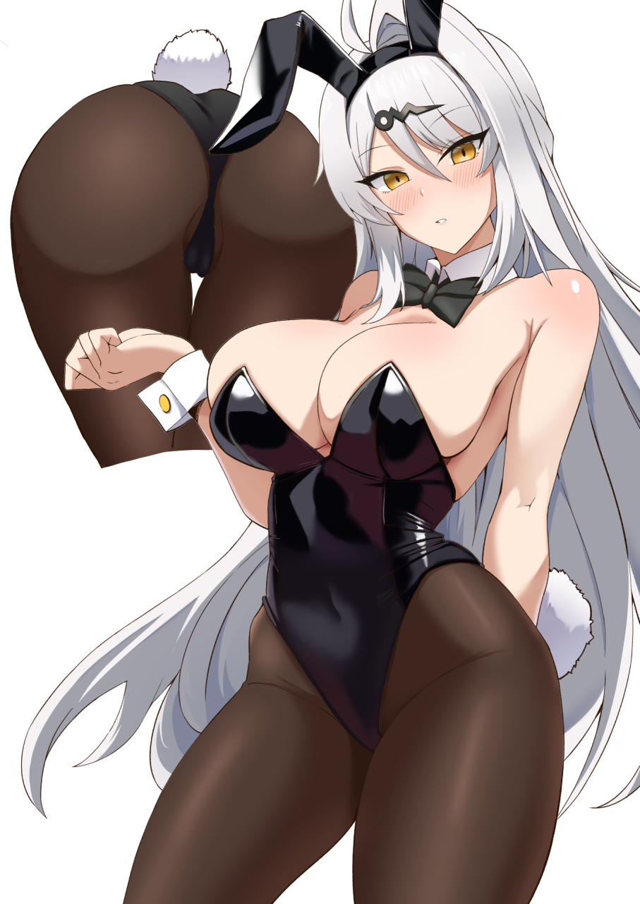 Rule 34 – animal ears ass ayumu (ayumu3659) bare shoulders black leotard blush bow bowtie breasts brown pantyhose cleavage detached collar fake animal ears fake tail female hair ornament hairclip highleg highleg leotard highres large breasts leotard long hair looking at viewer multiple views pantyhose playboy bunny rabbit ears rabbit tail tail thighs white hair wrist cuffs yellow eyes yixuan (zenless zone zero) zenless zone zero | 13895765
