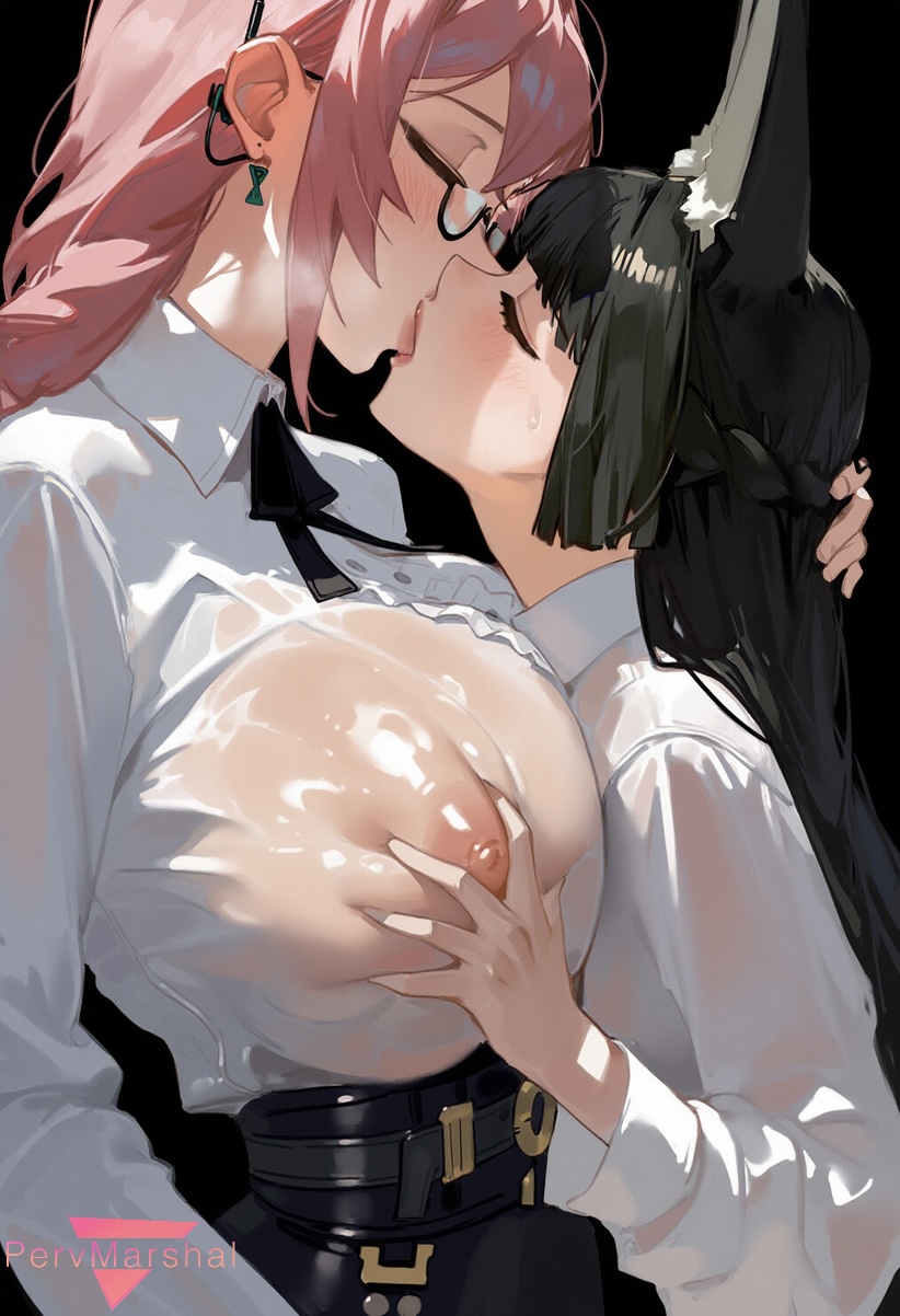 Rule 34 – 2girls ai generated animal ears female hoshimi miyabi kissing marshalperv pervmarshal pink hair see-through clothing shiny skin tsukishiro yanagi upper body yuri zenless zone zero | 13651849