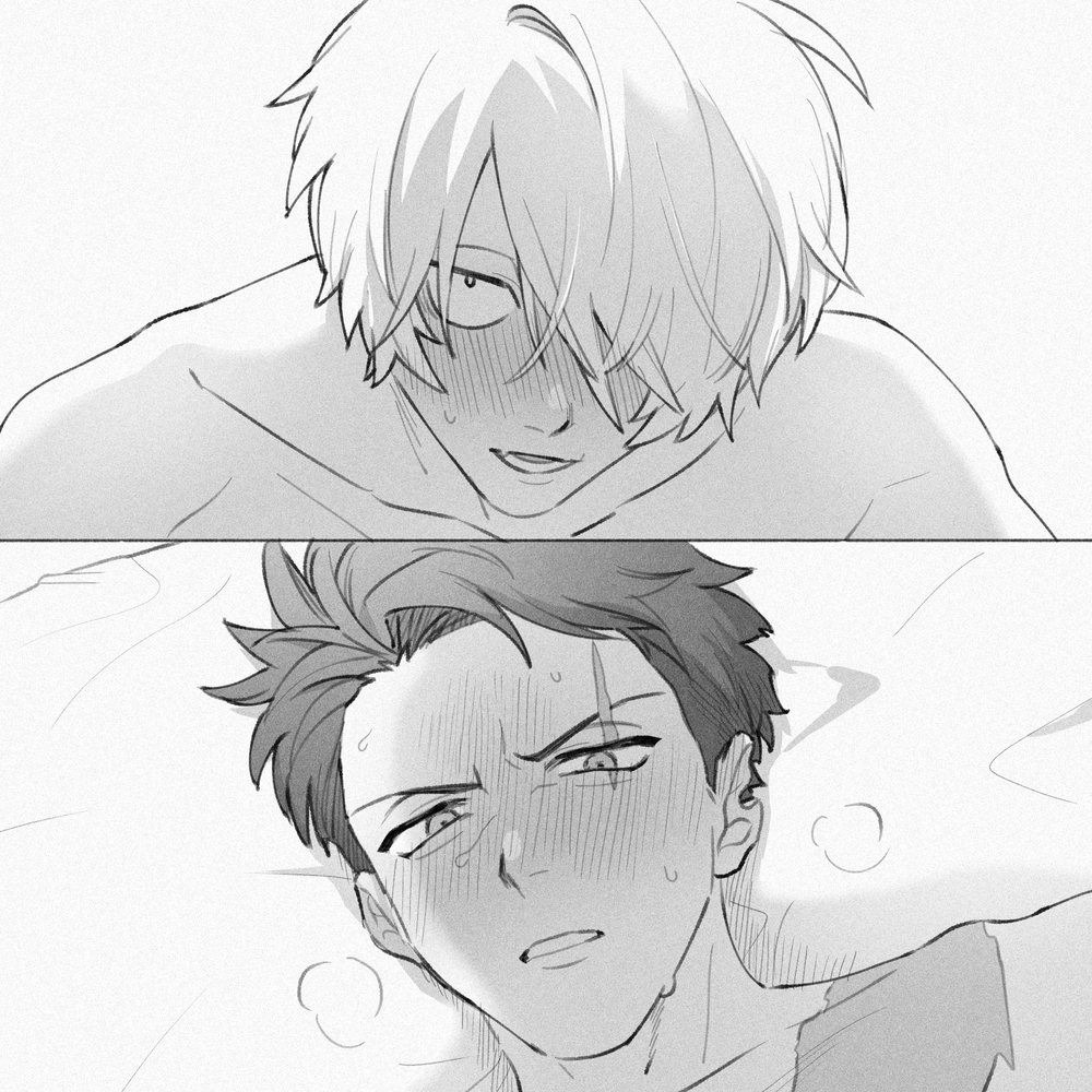 Rule 34 – adopted son adoptive father age difference aged up blush breath facial scar gay gegege no kitarou getakichi hair over one eye kitarou kitarou tanjou gegege no nazo looking at viewer male male only male pov mizuki (gegege no kitarou) monochrome offscreen sex on back on bed pov scar scar across eye sweat takesuke yaoi younger dom older sub younger penetrating older | 13913587