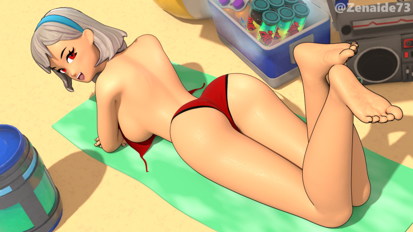 Rule 34 – ass beach bikini bikini top feet female fortnite lexa (fortnite) red eyes short hair sunny white hair zenaide | 13791116