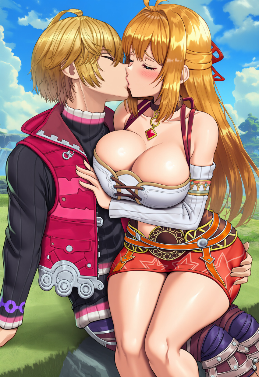 Rule 34 – 1boy 1girls ai generated ass squeeze blonde hair canon couple closed eyes couple detached sleeves female female fiora (xenoblade) hair ornament hand on chest high quality highres huge breasts jacket kissing large breasts long hair male monolith soft necklace novelai short hair shulk (xenoblade) sitting on lap sitting on person skirt squeezing butt straight sweater thick thighs vermadis2x voluptuous voluptuous female wide hips xenoblade (series) xenoblade chronicles xenoblade chronicles (series) | 13747913