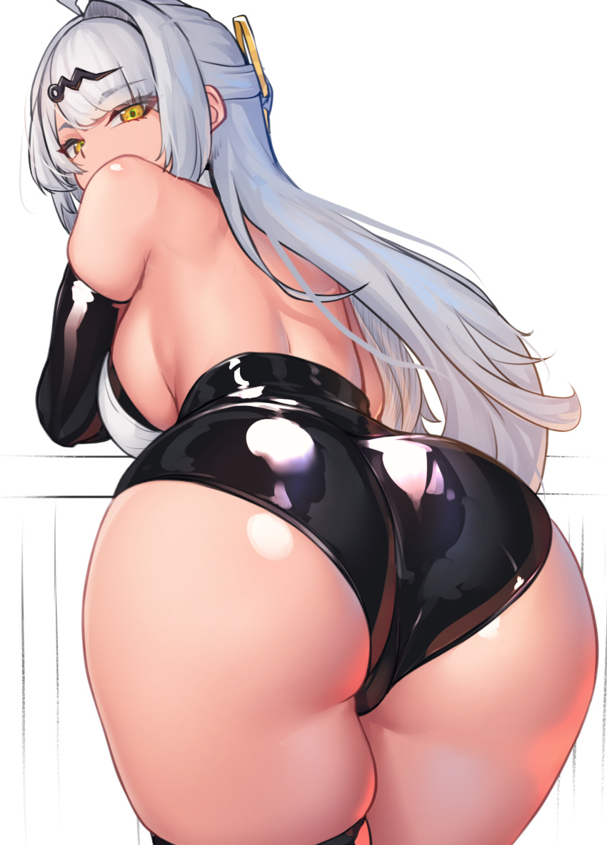 Rule 34 – 1girls ass big ass breasts bubble butt clothing dat ass fat ass female female only huge ass large ass leaning forward long hair looking at viewer looking back nichesnake solo thick ass thick thighs white background white hair wide hips yellow eyes yixuan (zenless zone zero) zenless zone zero | 13715523