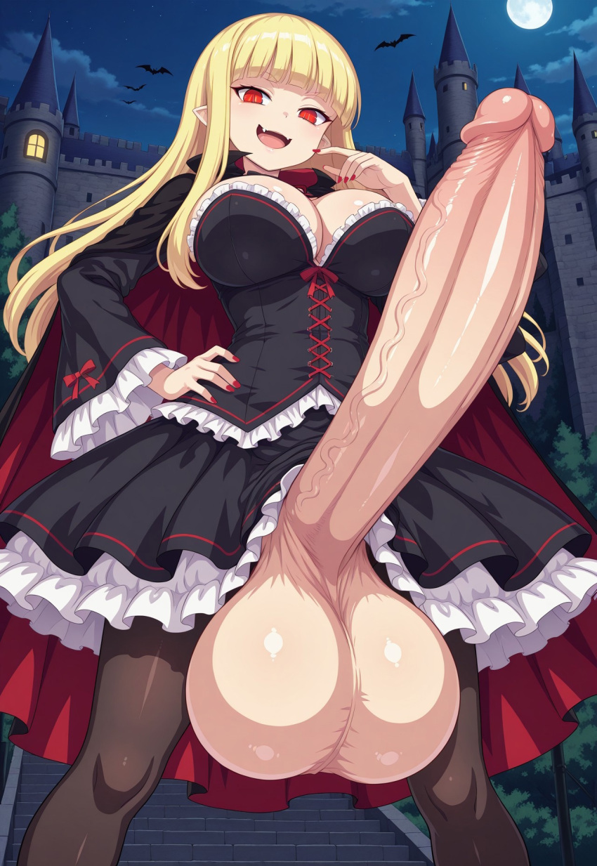 Rule 34 – 1futa 1girls ai generated balls bangs big big breasts big penis black dress black thighhighs blonde female blonde hair blonde hair blunt bangs breasts cape castle cleavage coat corset dominant doris dress evil smile fangs female frilled dress frilled skirt frilled sleeves frills from below full moon futa only futanari gigantic penis huge balls huge breasts huge cock large penis looking at viewer moon moonlight nail polish naughty face night night sky oerba yun fang open mouth penis pointy ears red eyes red nails sidelocks skirt skirt lift smile smiling solo standing the depraved vampire slut thick thighs thighhighs unkftlvr veiny penis | 13653107