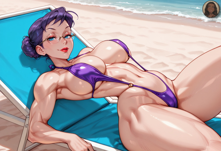 Rule 34 – ai generated beach big breasts female laying on back mama (punch punch forever!) muscular female punch punch forever! slingshot swimsuit solo thick thighs toned female wide hips yo0001 | 13716653