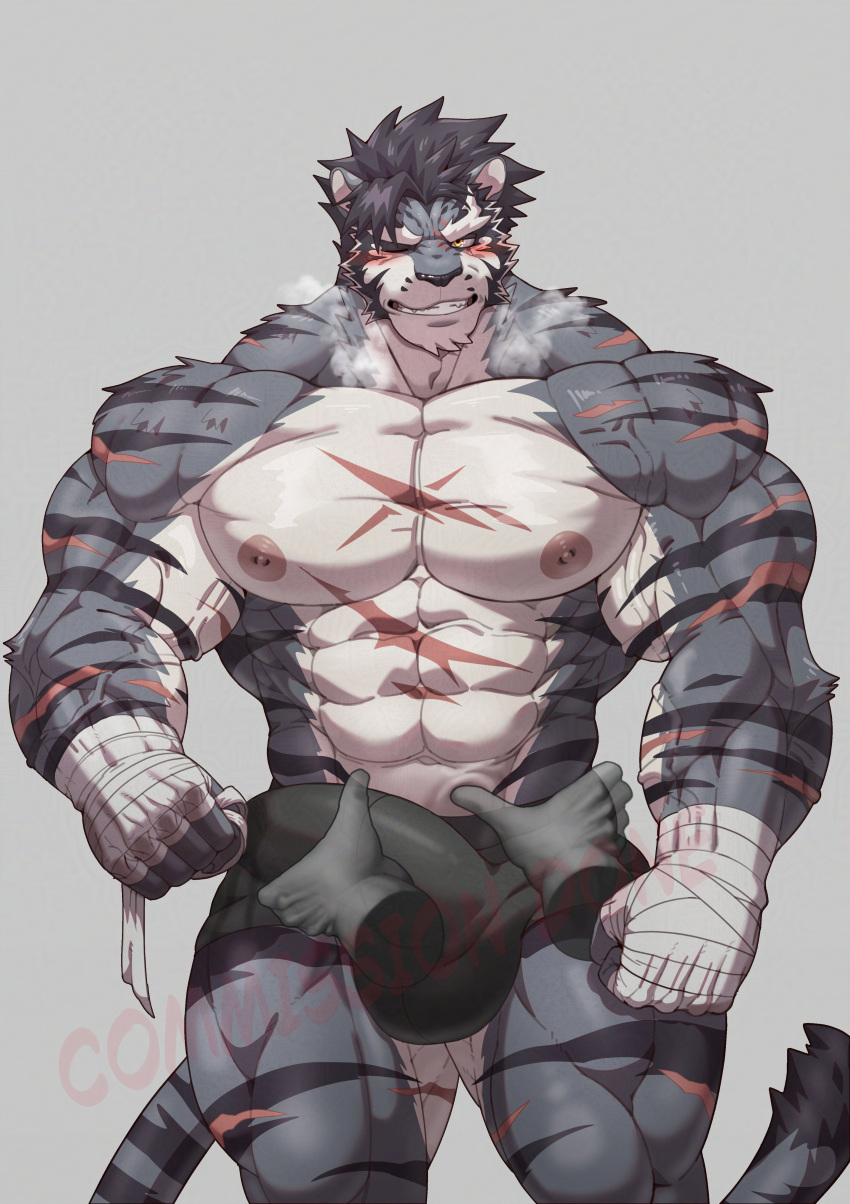 Rule 34 – 2025 abdominal scar absurd res anthro areola arm scar biceps big bulge black hair blush bottomwear breath briefs briefs only bulge bulge grab chest scar clothed clothing deltoids disembodied hand eye scar facial scar felid forearm muscles fur grey background grey body grey bottomwear grey clothing grey fur grey shorts grin hair hand wraps hi res husky (artist) leg scar male mammal navel nipples obliques one eye closed pantherine pink areola scar scars all over sdorica serratus shorts shoulder scar simple background smile snout snout scar solo soonsky ksk soonsky kumu standing tail thigh scar tiger topless underwear underwear only vein veiny muscles watermark white body white fur wraps wrist wraps yao (sdorica) yellow eyes | 13903524