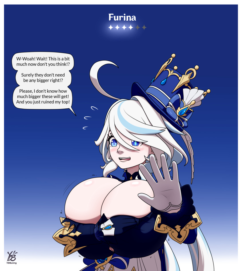 Rule 34 – breast expansion furina (genshin impact) genshin impact hoyoverse tagme white hair ydbunny | 13865663