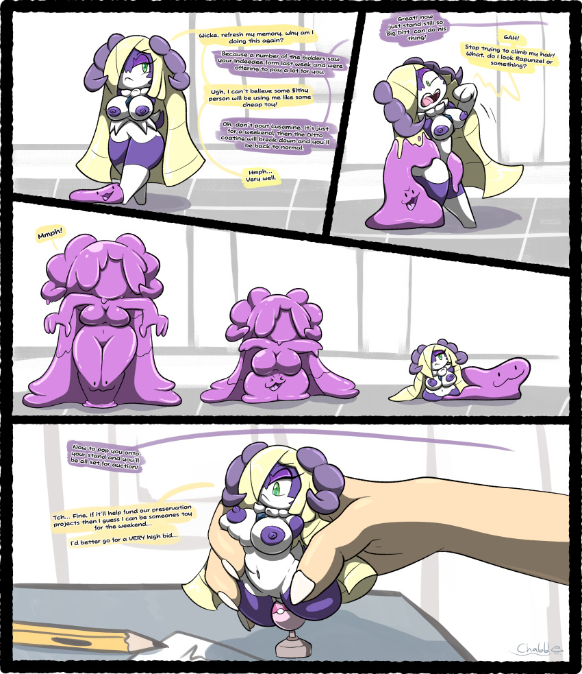 Rule 34 – blonde hair chabble ditto ditto (pokemon) fangs green eyes indeedee just the tip limbless lusamine (pokemon) no limbs onahole onahole transformation pokemon pokemon (species) pokemon sm purple body transformation transformation sequence | 13905408