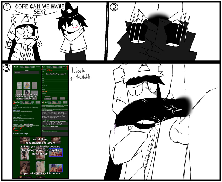 Rule 34 – 1boy 1boy1girl 1girls 2025 aiden (kaaatie) asking for sex balls big cock big penis black fingerless gloves black hair black penis blush lines clothed female cock comic comic panel dangerous forest dialog dialogue dick emmet64 fingerless gloves fpe fpe oc fundamental paper education fundamental paper education oc hand on penis holding penis ibispaintx imminent deepthroat imminent oral jacket long hair looking at penis male/female non fpe oc x canon ocxcanon panels pants down pants pulled down precum precum string russian girl scar scar on face scarf scars self upload short hair sketch standing straight sex symbol testicles text tutorial ushanka veiny penis | 13654332