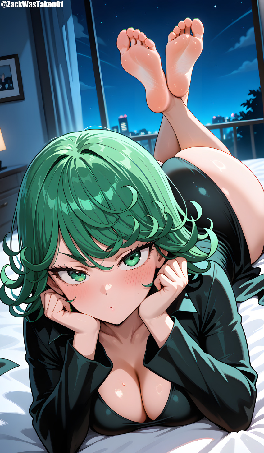 Rule 34 – 1girls ai generated ass big ass bored bored expression breasts cleavage clothed clothing feet feet up female female female focus female only green eyes green hair green nails looking at viewer medium breasts one-punch man s shortstack skin contrast soles solo solo female solo focus tatsumaki thick ass thick thighs toes zackwastaken01 | 13713334