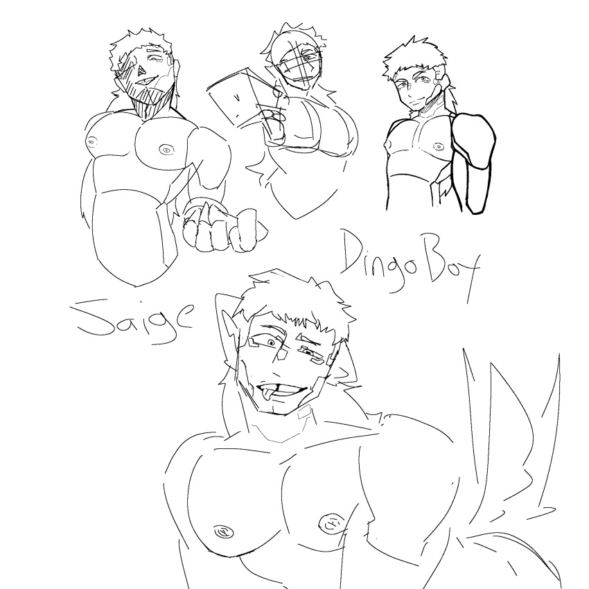 Rule 34 – cybernetics cyborg doxiedummy gay long hair long hair male muscular muscular male original character saige (doxie) sketch why did i make this wtf yaoi | 13681713