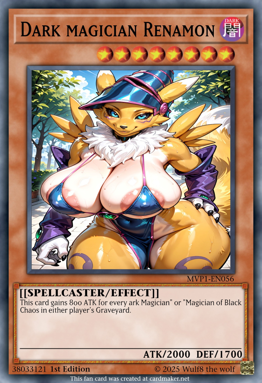 Rule 34 – ai art ai generated big ass big breasts big butt big thighs blue eyes canid canine canis dark magician girl digimon digimon (species) fox huge ass huge breasts huge butt huge thighs nsfw renamon seductive seductive eyes seductive gaze seductive look seductive mouth seductive pose seductive smile sexy smile wulf8 yu-gi-oh! | 13923766