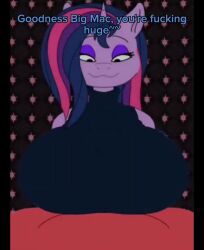 Rule 34 – beat banger big breasts big macintosh (mlp) breasts breasts bigger than head breasts out cum cum in mouth cum inside enormous breasts excessive cum furry huge breasts large breasts my little pony subtitles tagme twilight sparkle (mlp) video | 13937565