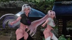 Rule 34 – 2girls 3d abs animated athletic athletic female belly button big breasts breasts busty dancing female huge breasts large breasts megurine luka mmd multiple girls pink hair tagme thong underboob video vocaloid yowane haku | 13713596