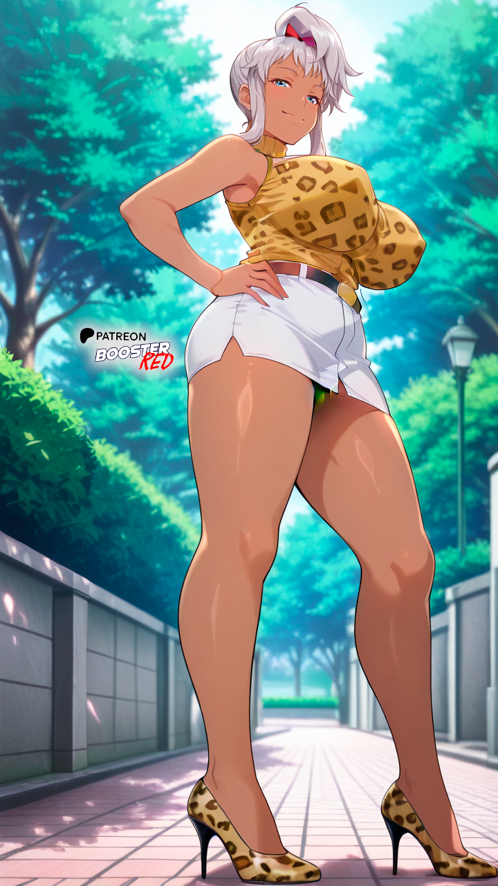 Rule 34 – ai generated akaza chacha belt blue eyes boosterred99 dark-skinned female female from below full body fully clothed grey hair huge breasts illustrious (stable diffusion) legs leopard print looking at viewer maken-ki! outdoors park pencil skirt pony diffusion xl ponytail seductive smile short hair skirt sleeveless standing street sweater turtleneck turtleneck sweater visible penis white shirt | 14012801