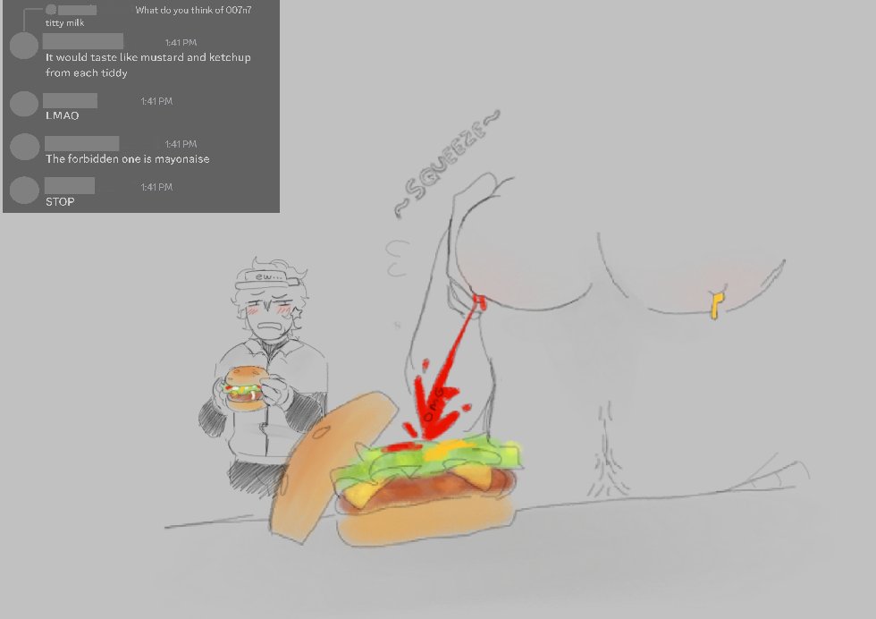 Rule 34 – 007n7 007n7 (forsaken) 2boys an0nymouspectre blush burger duo elliot (forsaken) elliot (work at a pizza place) food forsaken (roblox) grossed out hat headwear holding burger holding food holding object ketchup milking milking self mustard roblox wtf | 14128280