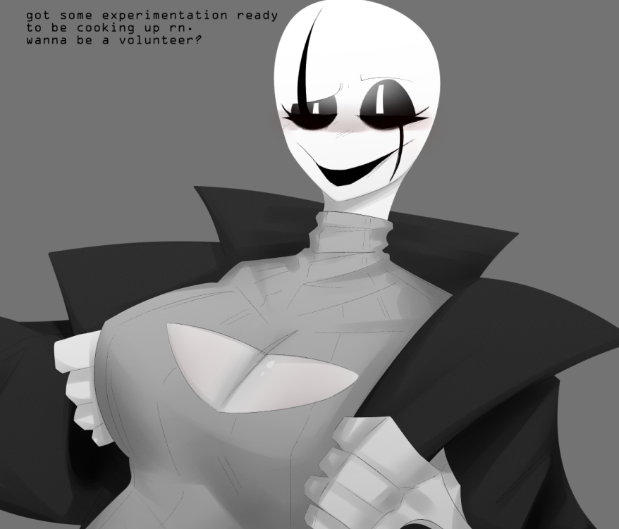 Rule 34 – 1female 1girls aijo pages big breasts breasts focus deltarune fem gaster female female focus female only gaster genderbend genderswap rule 63 simple background text undertale undertale (series) | 14248320