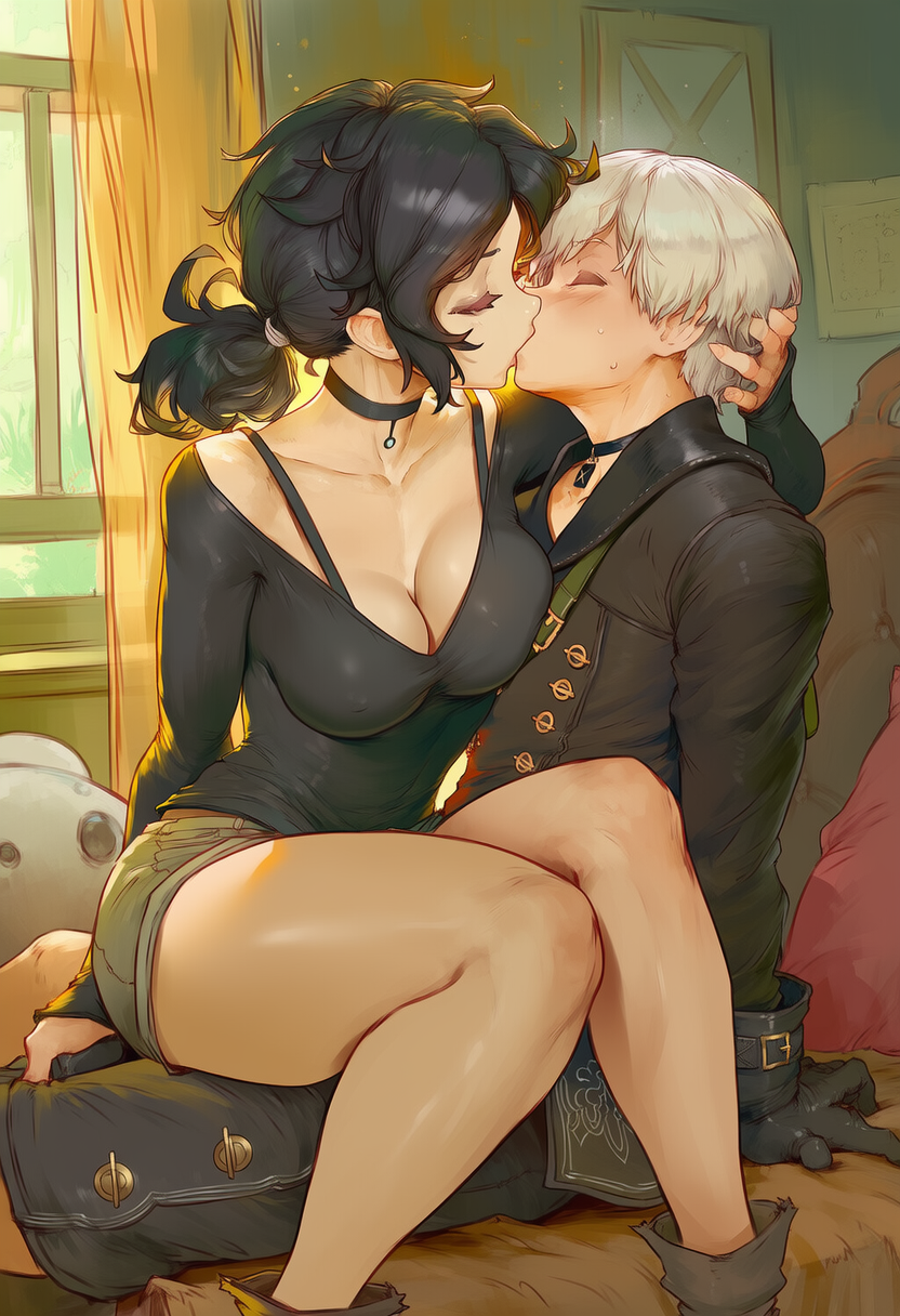 Rule 34 – 1boy 1girls ai generated ashley graves bed bedroom clothed kissing nier: automata the coffin of andy and leyley yorha 9s | 14133809