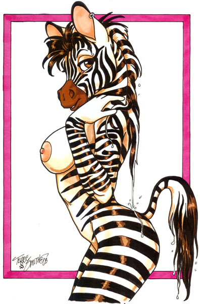 Rule 34 – 2008 anthro biped breasts brown eyes ear piercing equid equine female looking at viewer mammal nipples nude piercing pink nipples side view signature simple background solo standing stripes tail terrie smith traditional media (artwork) wet wet hair white background zebra | 14067291