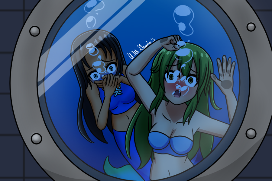 Rule 34 – 2girls bikini girl bikini swimsuit breath holding commission female mi’ara original original character peril underwater underwater peril uwdennis | 14108523