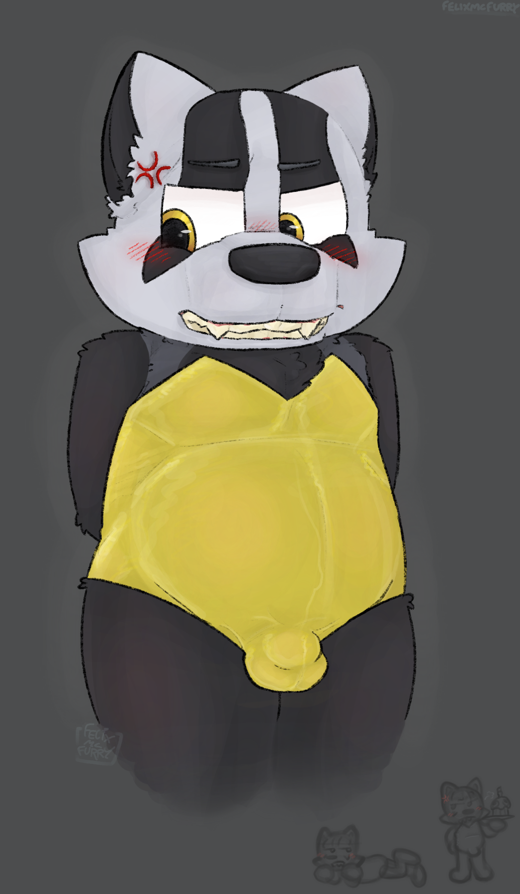 Rule 34 – 1anthro 1boy 1furry anthro anthro male anthro only arms behind back badger black and white body black and white fur black body black fur blake the badger blush blush bulge bulge through clothing bulge under clothes chubby chubby anthro chubby male clothed clothes clothing cupcake (fnaf) digital drawing (artwork) digital media (artwork) european badger fazbear fanverse felixmcfurry five nights at freddy’s fnaf furry furry male furry only gray background grey background half body halfbody latex latex clothing looking away from viewer male male only mustelid musteline no-human no human no humans one color background only furry only male plain background png png file popgoes sharp teeth simple background slightly chubby slightly chubby anthro slightly chubby male solo solo anthro solo furry solo male standing teeth yellow clothing yellow eyes yellow eyes male yellow latex | 13992006