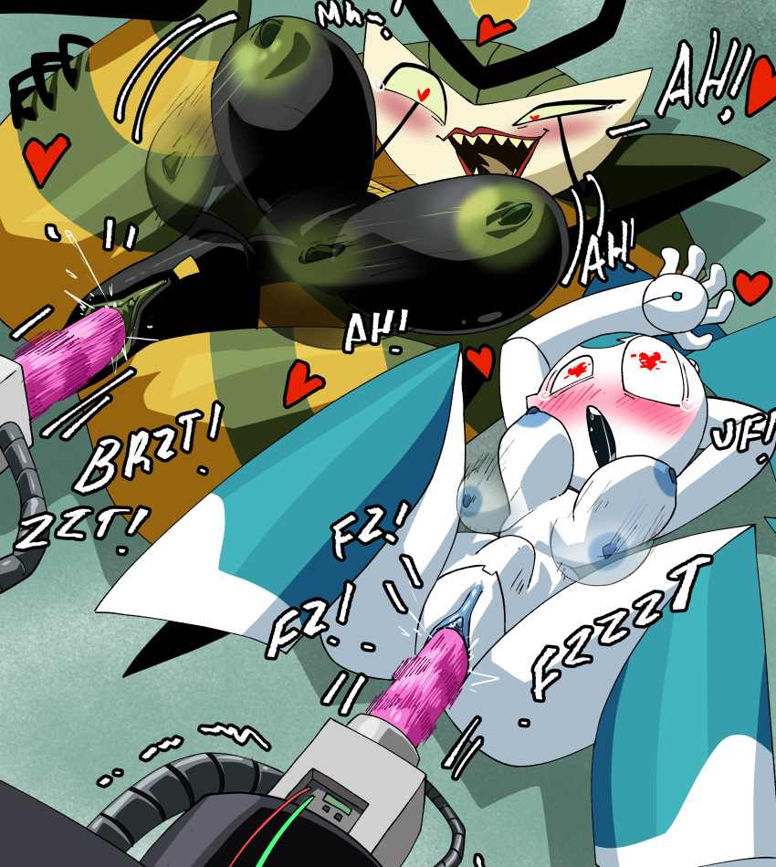 Rule 34 – 2girls anal anthro arm behind head arms up black skin blue hair blush bodily fluids bouncing breasts breasts breath clitoral hood clitoris colored sclera colored skin completely nude constricted pupils dildo drooling female female orgasm genital fluids genitals green hair green skin half-closed eyes heart heart-shaped pupils heart in mouth inkershike insertion jenny wakeman large breasts legs up lying machine medium breasts multicolored skin multiple girls my life as a teenage robot nipples nose blush nude object insertion on back open mouth penetration pussy pussy juice queen vexus red eyes robot rolling eyes saliva sex sex machine sex toy sharp teeth smile spoken heart spread legs stomach bulge sweat symbol-shaped pupils teeth text thighs two-tone skin uneven eyes vagina vaginal juices vaginal object insertion vaginal penetration vexus white skin wide-eyed yuri | 14154503