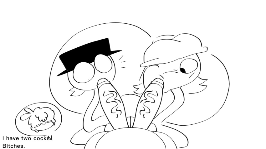 Rule 34 – 2 heads 2 penises aged up artist request cock on face huge ass knocksoda laying on back laying on stomach suprised look text unknown artist unknown character | 14202526