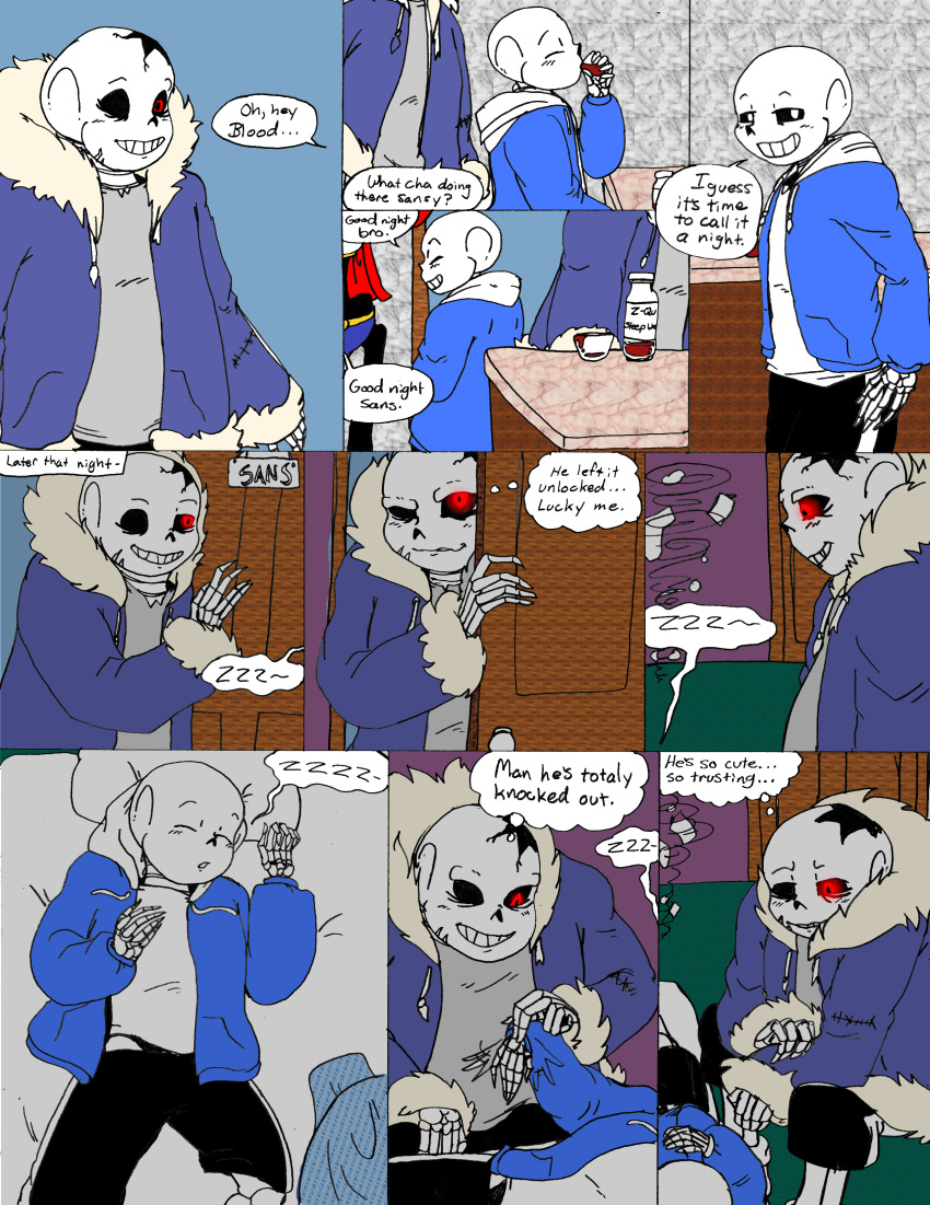 Rule 34 – comic cumming inside horrortale moaning in pleasure papyrus sanscest undertale | 14123396