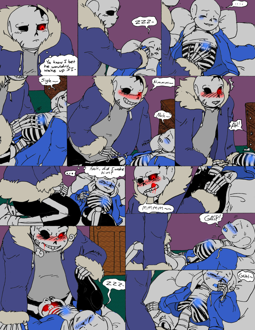 Rule 34 – cumming cumming inside horrortale moaning in pleasure papyrus sanscest sleep sex undertale | 14123403