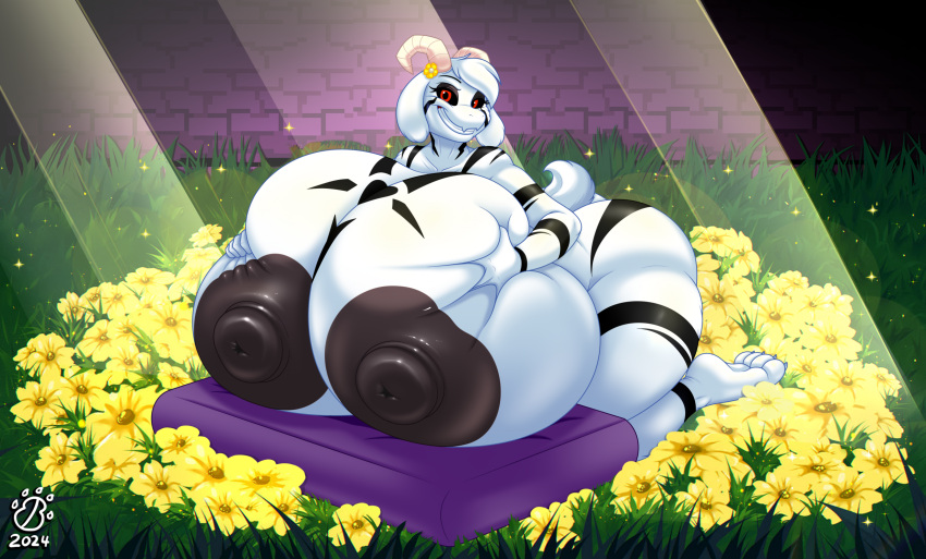 Rule 34 – anjuneko anthro areola asriel dreemurr asriel dreemurr (god form) ass badgerben big areola big breasts big butt big nipples black areola black nipples black sclera boss monster (undertale) bovid breasts caprine cornchip21 female flower goat hand on breast hi res horn huge breasts hyper hyper breasts kneeling looking at viewer mammal markings mtf crossgender nipples nude plant red eyes rule 63 smile solo thick thighs undertale undertale (series) white body | 14280697
