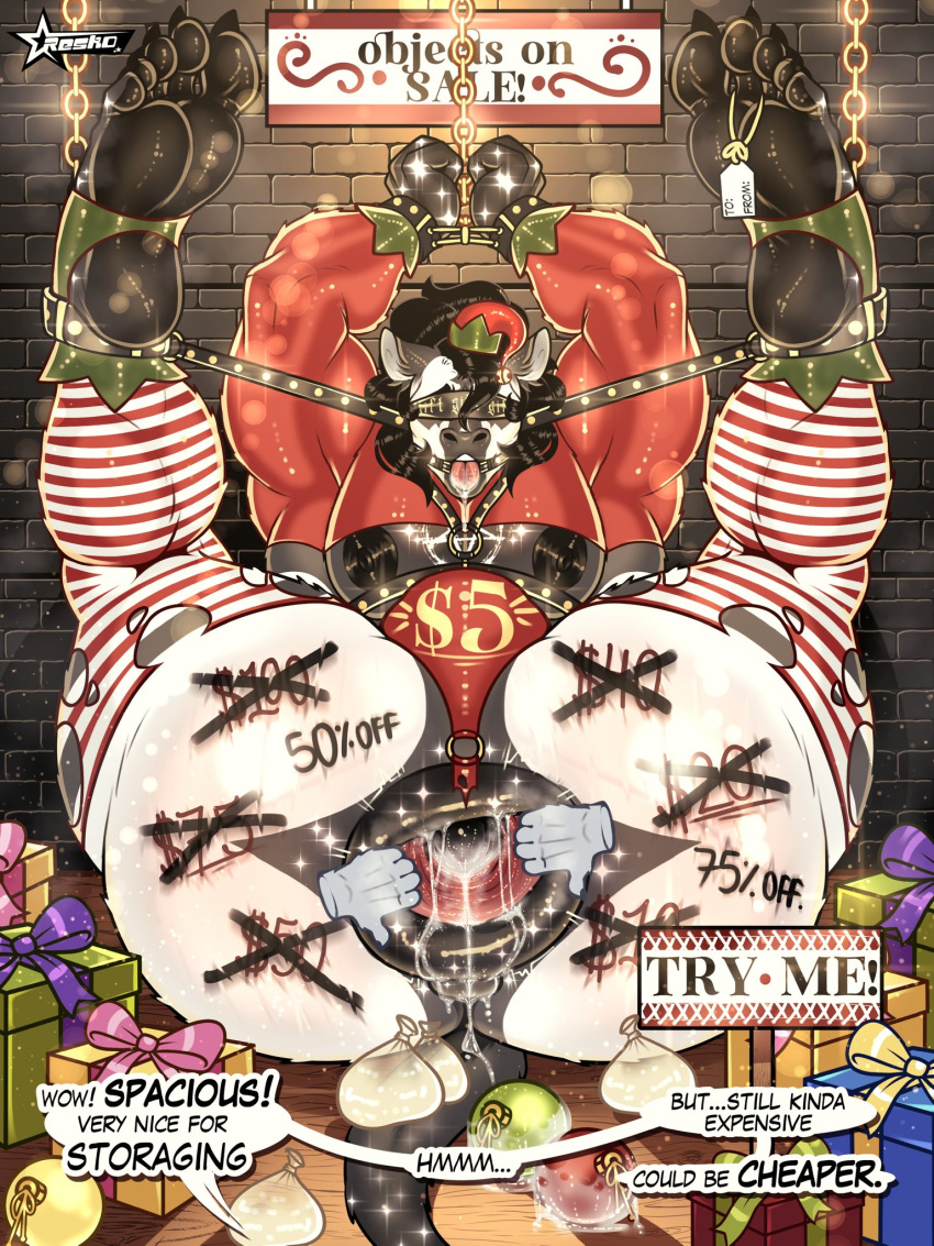 Rule 34 – 1boy anthro anthro only anus body writing bound bulge christmas cum cum dripping from ass cum in ass disembodied hand english text feet furry gaping gaping anus male male anthro male focus male only muscular muscular arms muscular male nipples pecs pectorals resko (character) resko gothzebra soles solo solo male spread anus text tongue tongue out zebra | 14114592