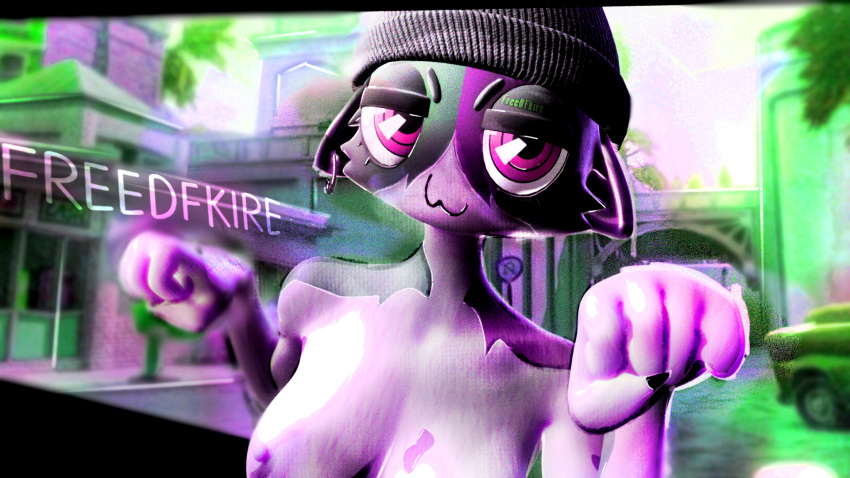 Rule 34 – 3d render :3 anthro beanie boobs out city background digital art earring epic games feline female feminine fortnite freedfkire furry looking at viewer meow skulls (fortnite) meowskulls neon lighting nude nude female paw pose piercings purple body purple eyes raised paws small breasts smug expression solo stylized toon shading topless visible nipples yellow eyes | 14057478