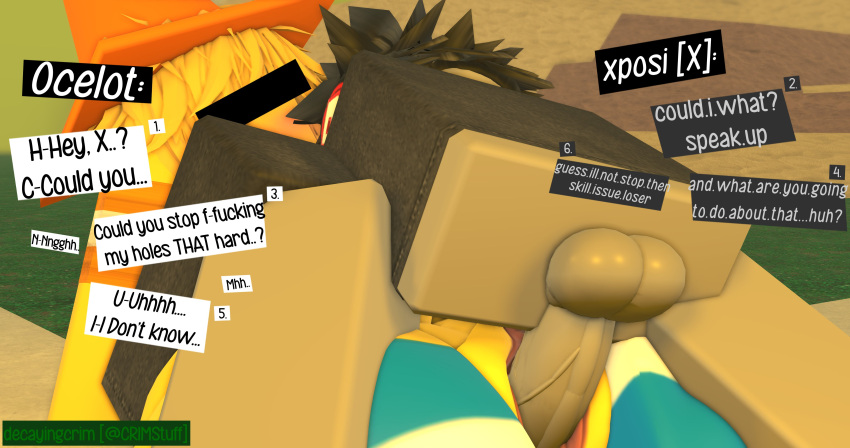 Rule 34 – 1boy 1girls censored eyes crimstuff original character roblox traffic cone | 14075709