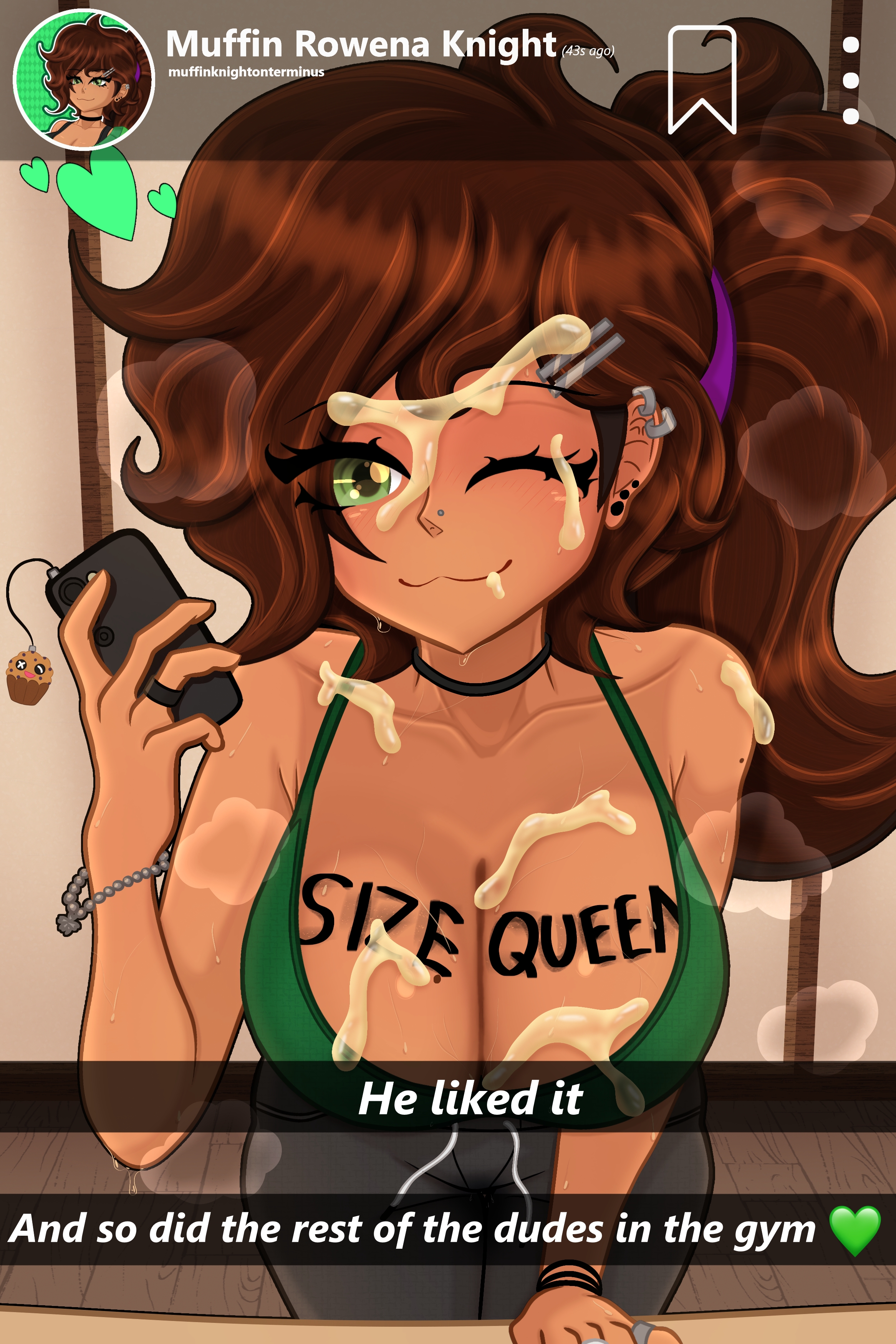 Rule 34 – 1girls after sex body writing brown hair bukkake caption choker cleavage cleavage focus cum cum drip cum in hair cum on body cum on breasts cum on face fake screenshot green eyes gym gym clothes gym uniform hairclip jewelry large breasts leggings looking at viewer mirror selfie mole mole on breast mole under eye muffin knight muffin knight (artist) nose piercing phone ponytail profile picture selfie size queen smiling snapchat social media sports bra sweat sweat drip sweatdrop sweating sweaty sweaty body sweaty breasts sweaty face taking picture tan skin tank top user interface wink winking at viewer writing on body writing on breasts | 14529775