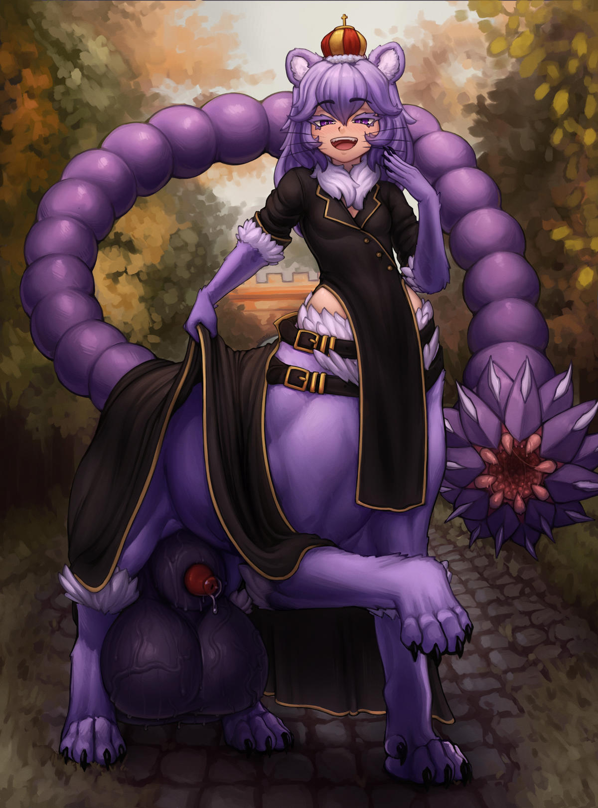 Rule 34 – 2025 animal genitalia balls belt big balls bodily fluids breasts cat taur claws clothed clothing crown detailed background digitigrade domestic cat dripping felid felid taur feline feline taur felis fur genital fluids genitals gynomorph hair headgear hi res huge balls hyper hyper balls hyper genitalia intersex mammal mammal taur penis penis tip precum precum drip purple body purple ears purple eyes purple fur purple hair purple tail red penis scythe (scytheloli) seraziel sheath shirt small breasts solo tail tail mouth taur topwear unusual anatomy unusual tail vein veiny balls | 14535351