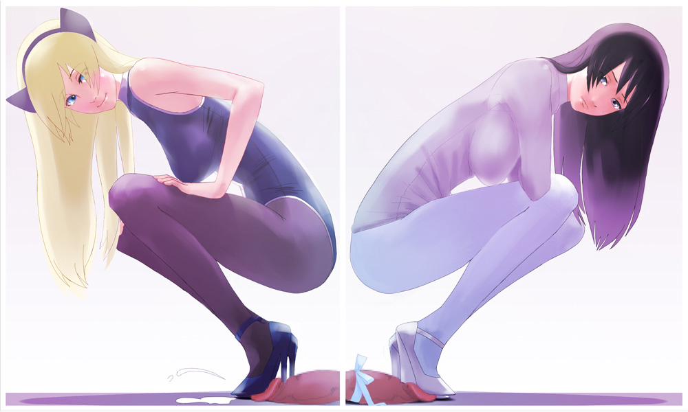 Rule 34 – animal ear black eyes black hair blonde hair blue eyes bored censored clothing cum domination druaga no tou ejaculation fatina feet female femdom footjob high heels kaaya ki (druaga) leotard long hair majoora male mosaic censoring multiple girls pantyhose penis penis ornament penis ribbon pointless censoring ribbon shoejob shoes smile split screen trample white legwear white pantyhose | 15914