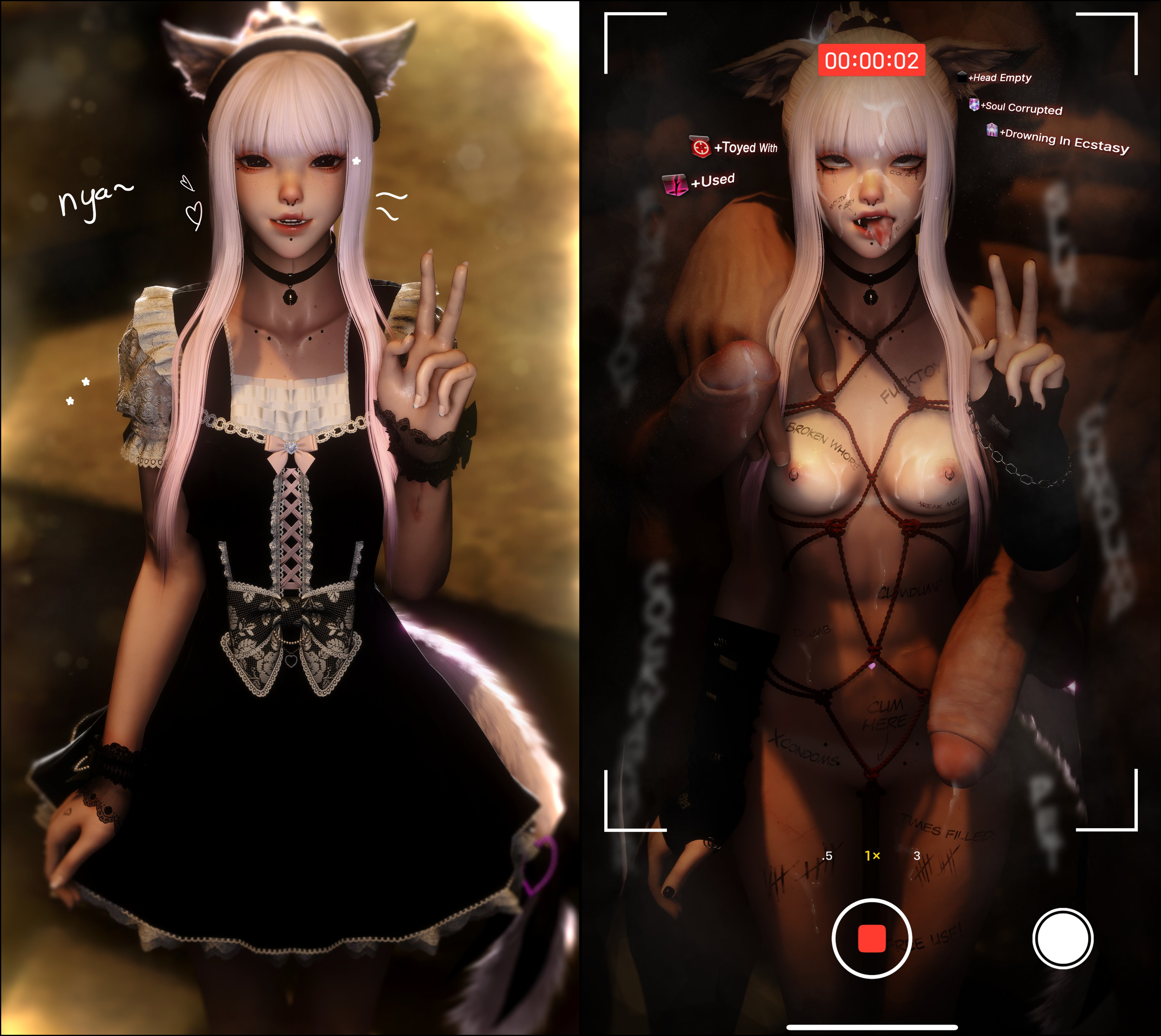 Rule 34 – after rape ahe gao before and after body writing bondage camera camera view cat ears cum cum on body darkmodeleyla debuff degradation drool eyes rolling back female filming final fantasy xiv fucked into submission fucked silly game mechanics gpose (ffxiv) grabbing groping mind break miqo’te peace sign penis piercing posing recording rope sex slave split image status effect surrounded by penises tagme taking picture this is your life now tied tongue out turned submissive v writing on body | 14580167