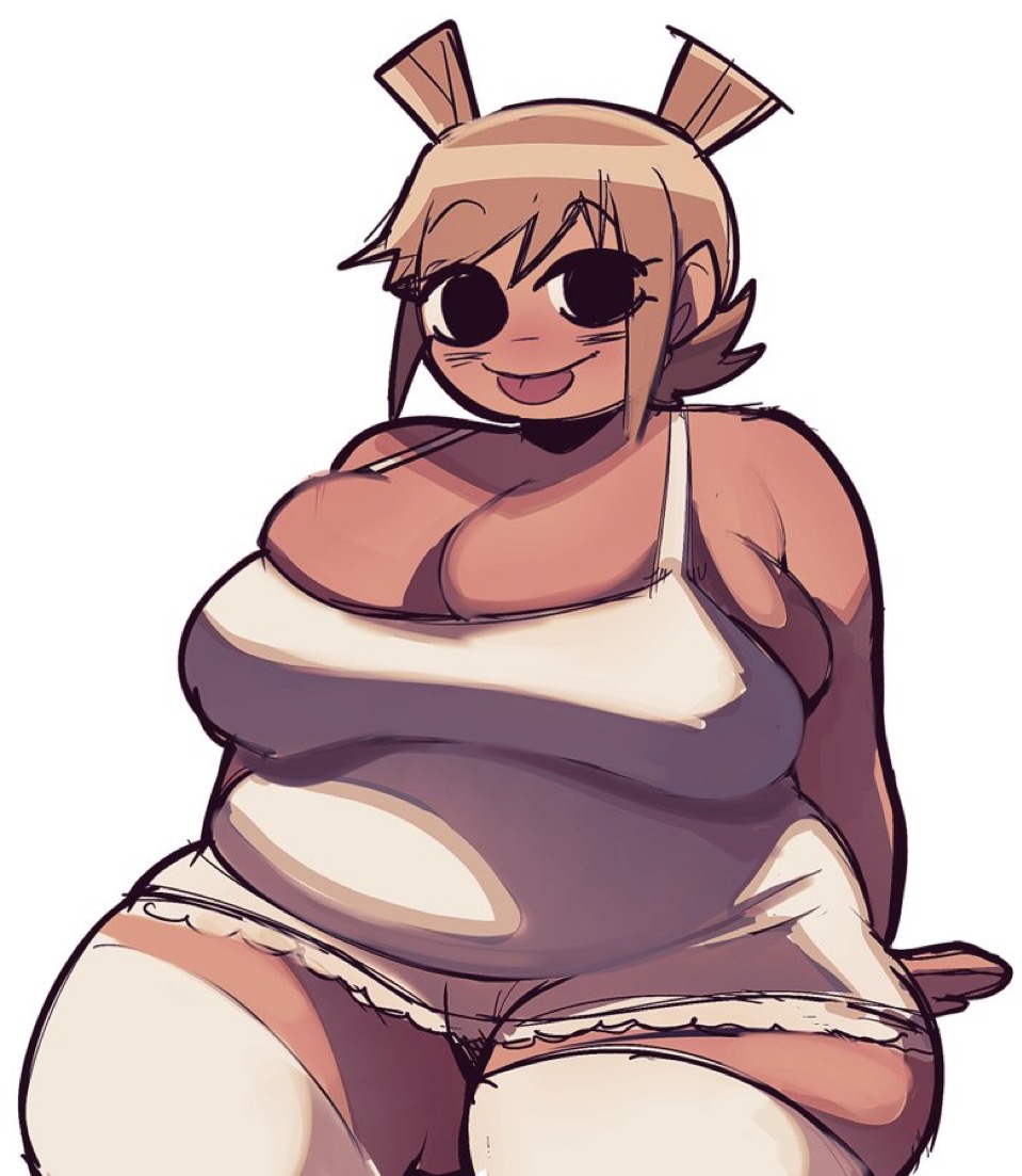 Rule 34 – 2025 artiah669 big belly big breasts big chest big girl blonde female blonde hair breast overflow chubby female female hair buns hands behind back juicy thighs laying on floor looking at viewer love handles on knees pawg roxanne richter scott pilgrim tongue out white lingerie white thighhighs white woman yuri | 14596086