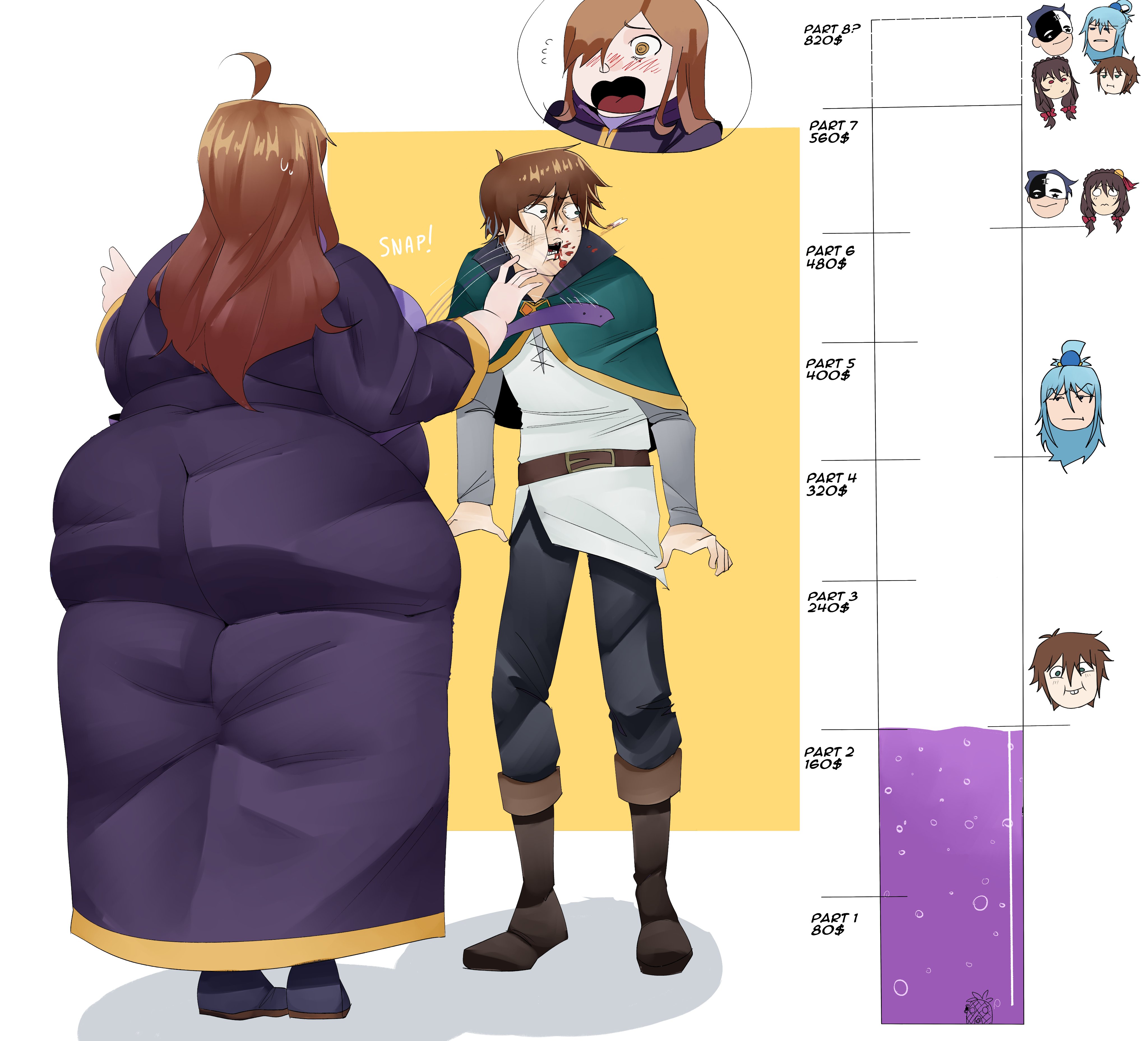 Rule 34 – 1boy 1girs ahoge ass bbw behind view brown hair chubby chubby female duo fat fat ass fat female fat fetish female huge ass kono subarashii sekai ni shukufuku wo! male overweight overweight female pivk00 satou kazuma snap weight gain weight gain drive weight gain sequence wiz (konosuba) | 14624188