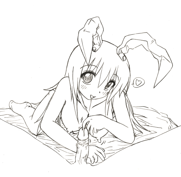 Rule 34 – animal ear breasts bunny ear fellatio female heart insertion licking line art long hair male male urethral insertion monochrome nipples nude oral penile urethral insertion penis pov rei (pixiv) reisen udongein inaba saliva saliva trail solo spoken heart touhou uncensored urethral insertion | 28999