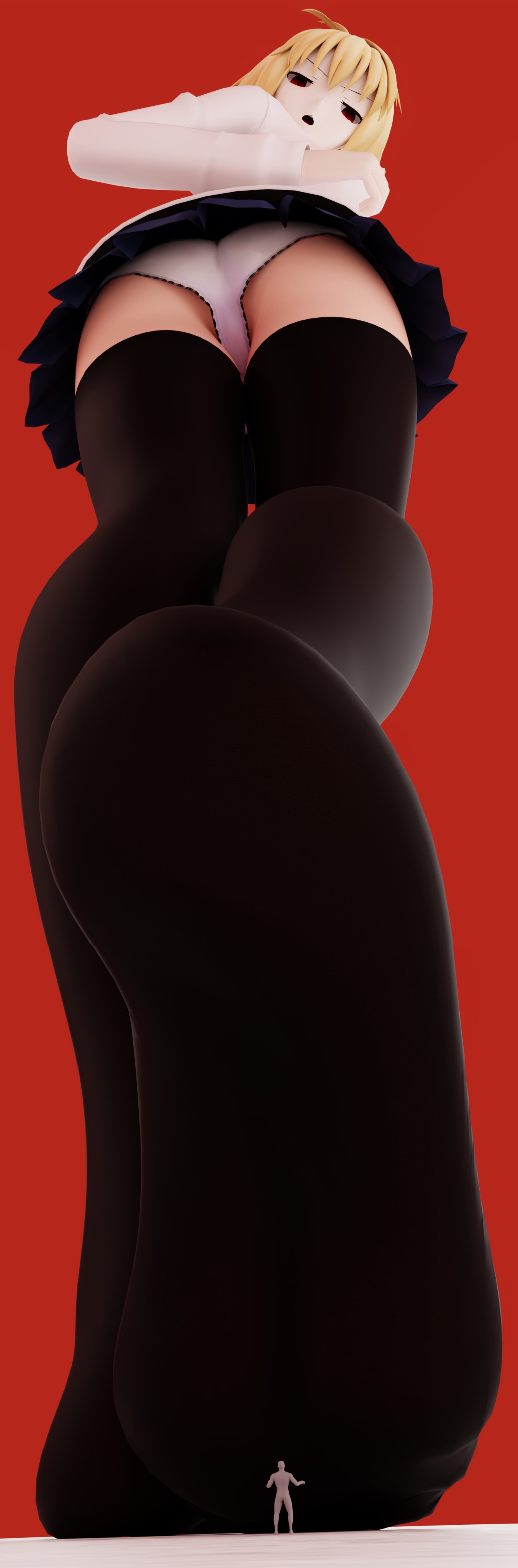 Rule 34 – 1boy 1girls 3d 3d (artwork) ahoge arcueid brunestud ass ass blonde hair feet feet focus huge ass kingklon looking at another low-angle view low angle melty blood panties pantyshot short hair size comparison size difference size play smaller male stockings sweater taller girl tiny male tsukihime tsukihime (remake) turning around turtleneck sweater upskirt white panties | 14640405