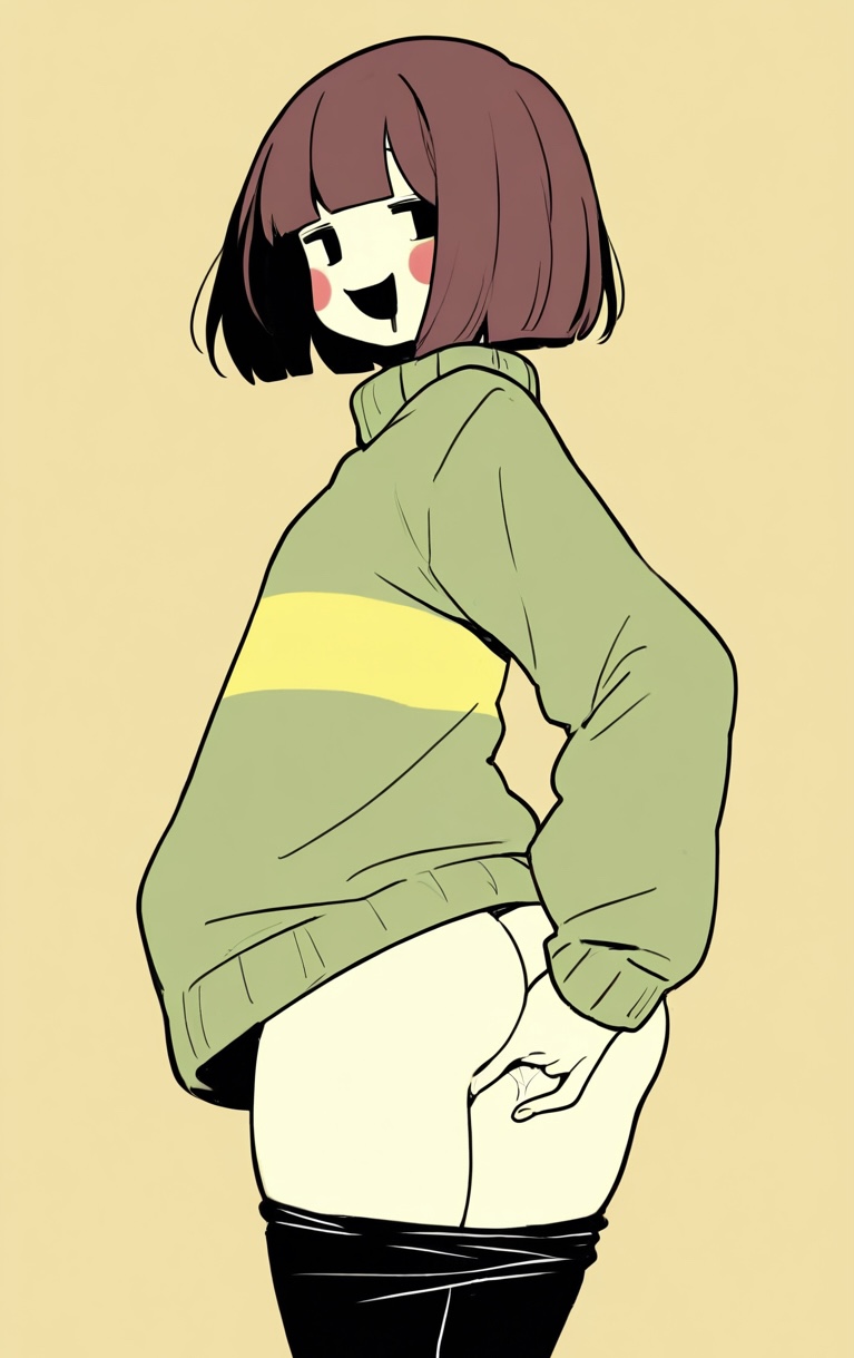 Rule 34 – ai generated anal fingering blush stickers chara drooling fingering fingering self oversized sweater pants down sweater tights tights down undertale | 14409161