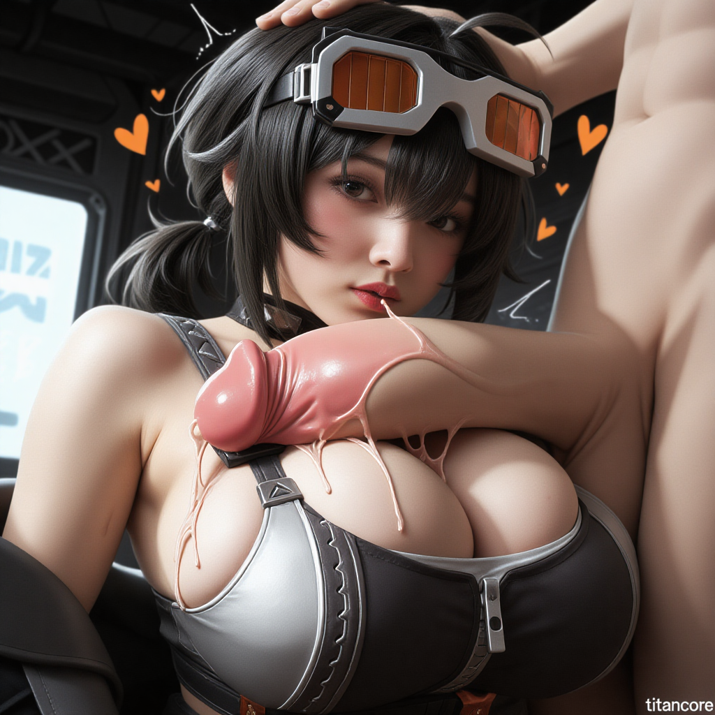 Rule 34 – (titancore) adult ai art ai generated black hair breasts cock on chest cum cum drip cum on body cum on breasts cute face female girl goggles on head grace howard guy hand on head heart huge breasts huge cock looking at penis male penis petting precum realism realistic single girl video game character zenless zone zero | 14410783