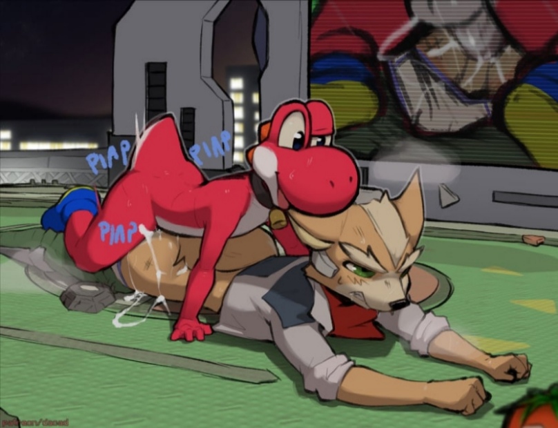 Rule 34 – 2boys blonde hair blurry blurry foreground cum dacad dark-skinned male depth of field ejaculation fox mccloud green eyes lying mario (series) motion blur multiple boys nintendo on stomach patreon url red yoshi sex sex from behind shirt star fox straight sweat tatami text url yaoi yoshi | 14416719