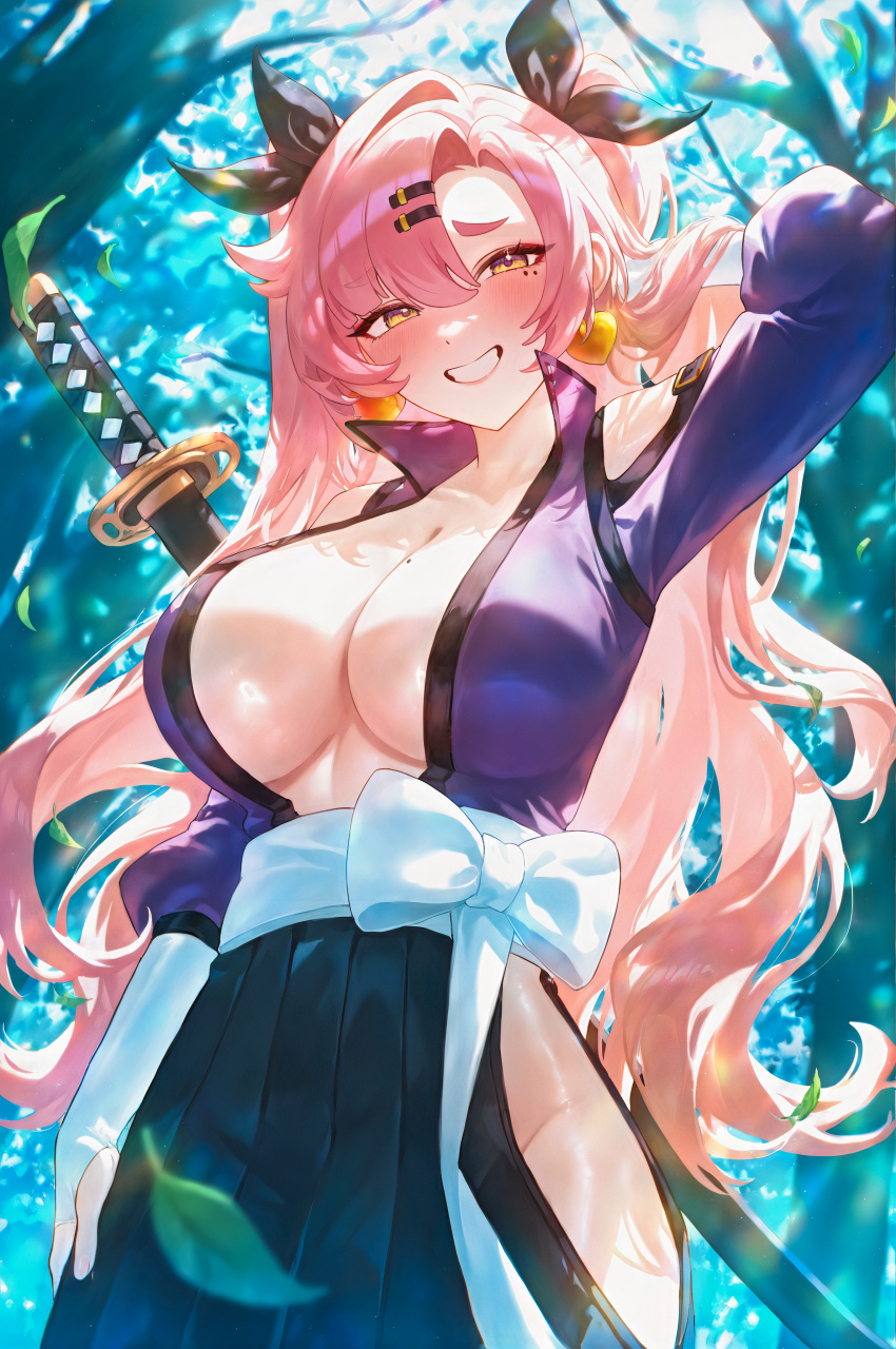 Rule 34 – :d absurd res adjusting hair arm behind head arm up asymmetrical bangs bare hips bare shoulders black bow black hakama black ribbon black skirt blurry blurry background blush bow breasts bridal gauntlets brown eyes cleavage cleavage cutout clothing cutout collarbone cowboy shot day earrings falling leaves female forest from below grin groin hair between eyes hair intakes hair lift hair ornament hair ribbon hairclip hakama hakama pants hakama skirt hand in own hair hand up heart heart earrings hip vent huge breasts japanese clothes jewelry katana kimono large breasts leaf long hair long sleeves looking at viewer looking down ministro mole mole on breast mole on thigh mole under eye nature nicole demara ninja no bra no panties obi ootachi open clothes open mouth orange eyes outdoors parted bangs parted lips pink hair pleated skirt popped collar puffy sleeves purple kimono purple shirt ribbon sash self upload sheath sheathed shirt shoulder cutout side cutout skirt smile solo standing swept bangs sword sword on back teeth thick eyebrows thigh cutout thighs tree twintails two side up very long hair waist bow weapon weapon on back white bow white sash yellow eyes zenless zone zero | 14401428