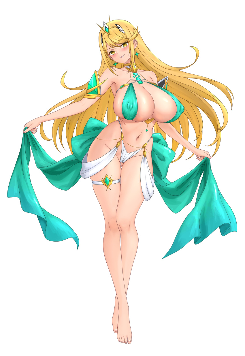 Rule 34 – 1girls amber eyes barefoot belly dancer belly dancer outfit blonde hair circlet feichu keju harem girl harem outfit huge breasts long hair mythra mythra (xenoblade) thong voluptuous xenoblade (series) xenoblade chronicles 2 | 14378870