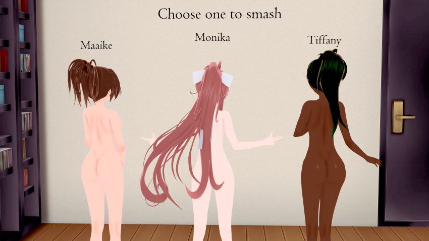 Rule 34 – 3d 3girls amazing view asian female asian girl ass ass focus back turned back view black female black girl brown hair choose coral brown hair dark-skinned female dark green hair dat ass decision ebony ebony female edit edited femc (doki doki literature club) fully nude fully nude female high ponytail japanese female japanese girl koikatsu monika (doki doki literature club) nice ass pov tiffany (doki doki literature club) white female white girl who will you choose? | 14384823
