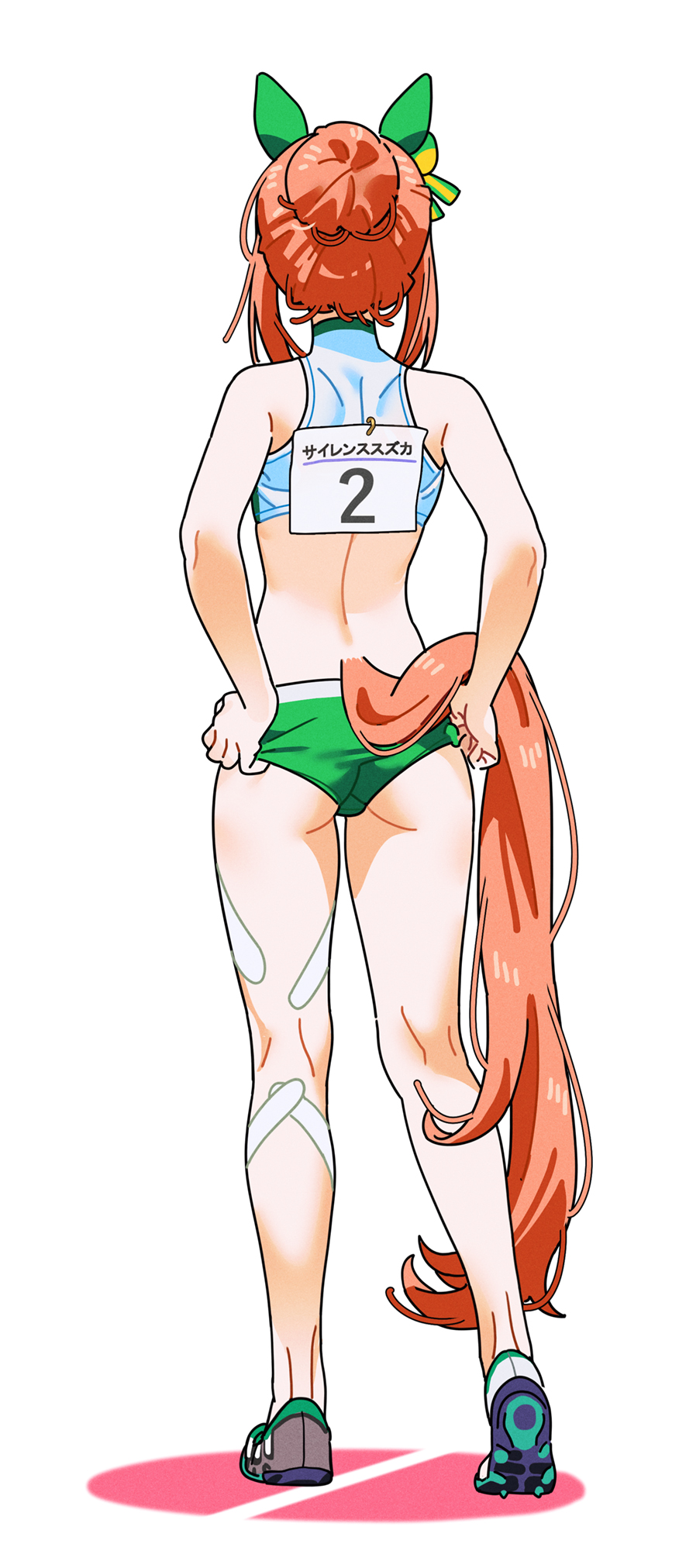 Rule 34 – adjusting clothes ass buruma female female only full body gym clothes gym uniform hair bun horse ears horse girl horse tail name tag orange hair rear view sarcophage silence suzuka (umamusume) sneakers solo sportswear standing track and field umamusume umamusume pretty derby | 14676114