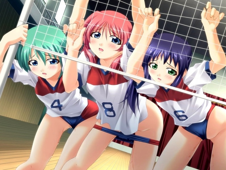Rule 34 – artist request bent over buruma buruma pull copyright request female female only gym uniform jpeg artifacts multiple girls pussy pussy juice take your pick volleyball volleyball net | 37532