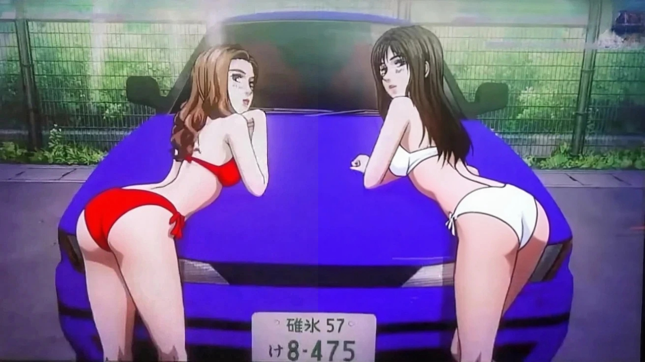 Rule 34 – 2girls ^ ^ ass ass focus back bikini blue car bra breasts brown eyes brown hair butt crack car closed eyes groin hair behind ear high heels initial d large breasts looking at viewer looking back medium breasts motor vehicle multiple girls navel nissan nissan sileighty official alternate costume official art panties parted lips red bikini red lips satou mako sayuki sayuki (initial d) shadow shin gekijouban initial d short shorts shorts simple background smile sports car swimsuit thighs third-party source underwear vehicle focus white bikini | 14699658