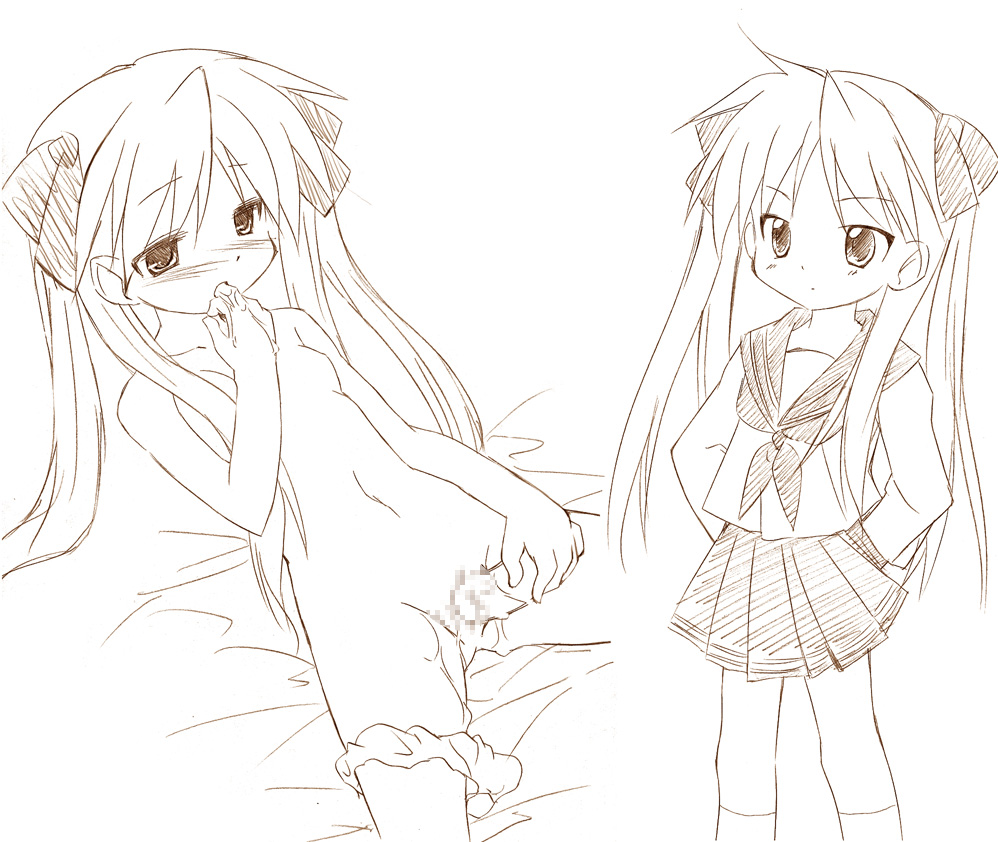 Rule 34 – 1girls before and after blush censored dildo female finger sucking flat chest frown hair ribbon kagami hiiragi long hair lucky star lying masturbation monochrome nude on back panties panties around leg panties around one leg panty pull pussy pussy juice ribbon ryouou school uniform sawatari jinshi serafuku sketch skirt tied hair tsurime twintails underwear | 48437